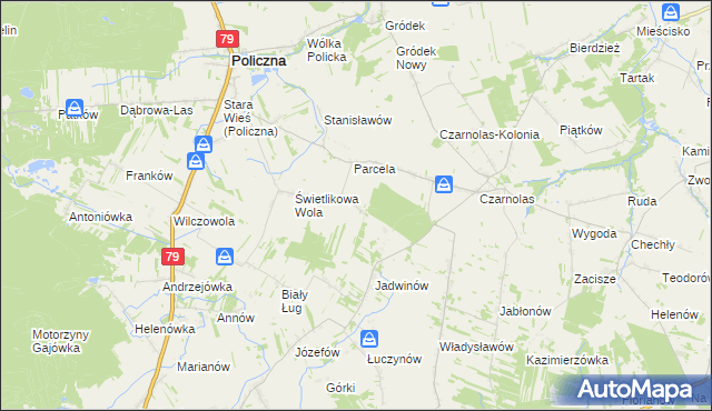 mapa Ługowa Wola, Ługowa Wola na mapie Targeo