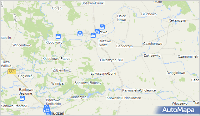 mapa Łukoszyno-Biki, Łukoszyno-Biki na mapie Targeo