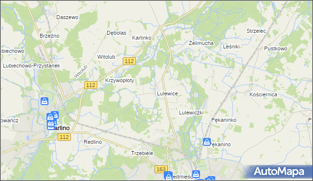 mapa Lulewice, Lulewice na mapie Targeo