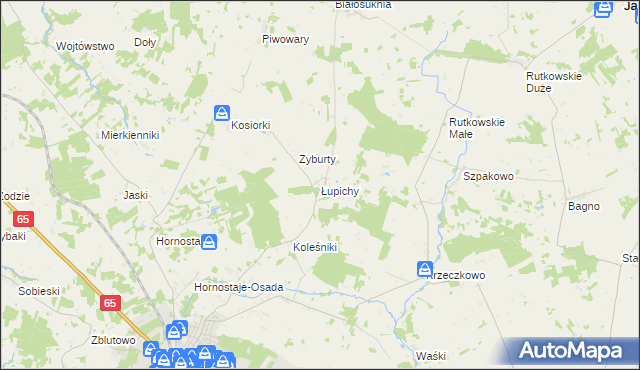 mapa Łupichy, Łupichy na mapie Targeo