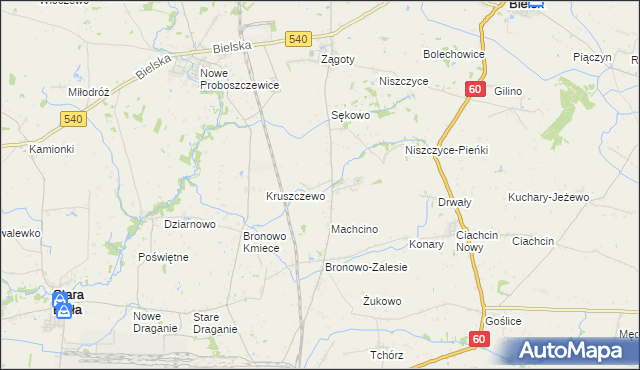 mapa Machcinko, Machcinko na mapie Targeo