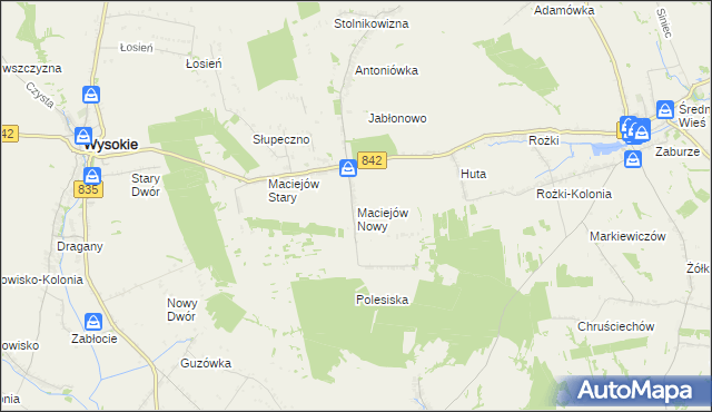 mapa Maciejów Nowy, Maciejów Nowy na mapie Targeo