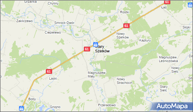 mapa Magnuszew Duży, Magnuszew Duży na mapie Targeo