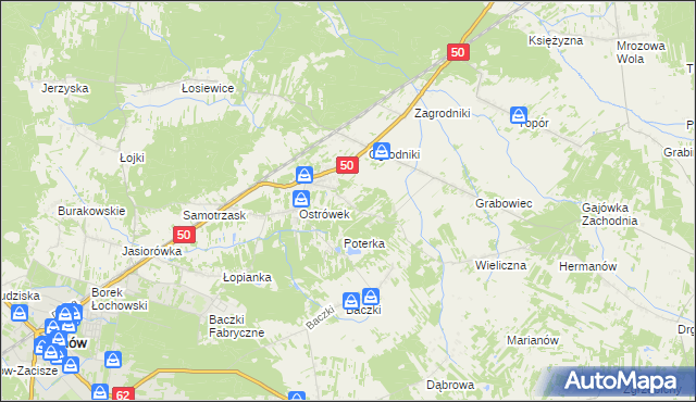 mapa Majdan gmina Łochów, Majdan gmina Łochów na mapie Targeo