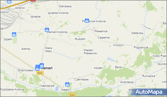 mapa Majdan Pławanicki, Majdan Pławanicki na mapie Targeo