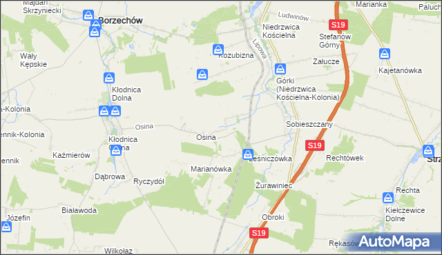 mapa Majdan Sobieszczański, Majdan Sobieszczański na mapie Targeo