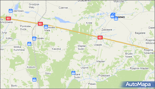 mapa Majdan Suski, Majdan Suski na mapie Targeo