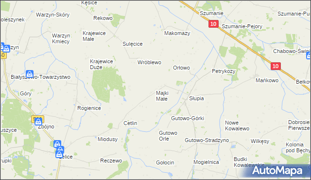 mapa Majki Małe, Majki Małe na mapie Targeo