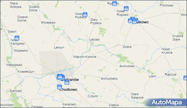 mapa Mąkolin, Mąkolin na mapie Targeo