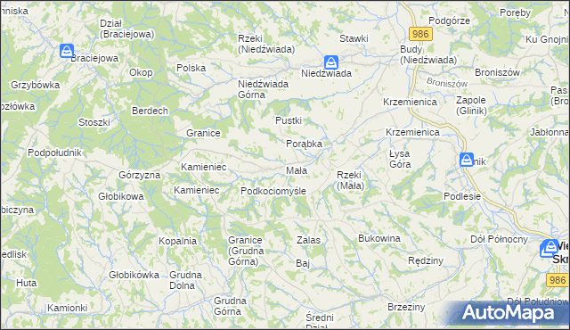 mapa Mała, Mała na mapie Targeo