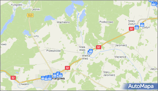 mapa Mała Wieś gmina Siedlec, Mała Wieś gmina Siedlec na mapie Targeo