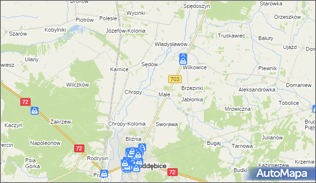 mapa Małe, Małe na mapie Targeo