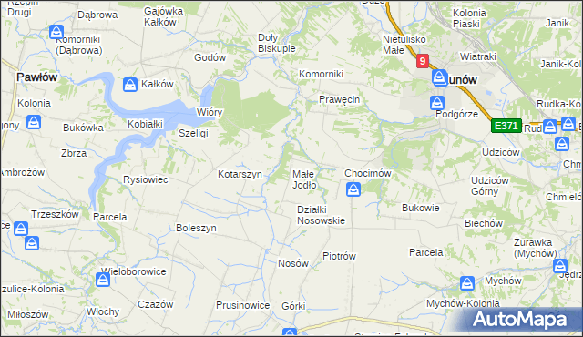 mapa Małe Jodło, Małe Jodło na mapie Targeo