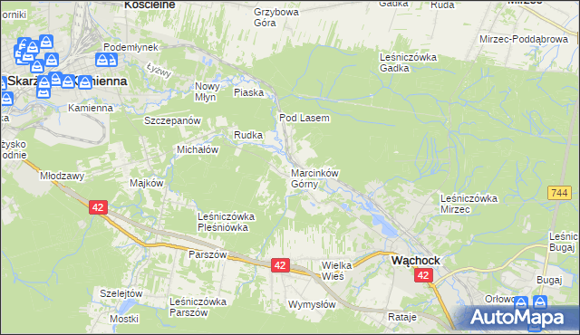 mapa Marcinków Górny, Marcinków Górny na mapie Targeo