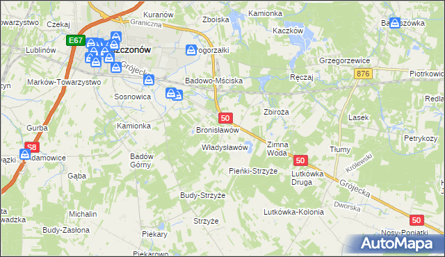 mapa Marianka gmina Mszczonów, Marianka gmina Mszczonów na mapie Targeo