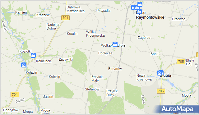 mapa Marianów gmina Słupia, Marianów gmina Słupia na mapie Targeo