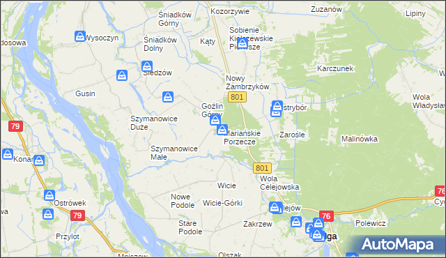 mapa Mariańskie Porzecze, Mariańskie Porzecze na mapie Targeo
