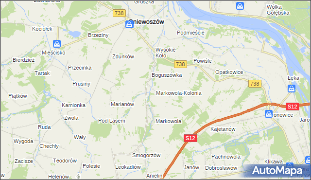 mapa Markowola-Kolonia, Markowola-Kolonia na mapie Targeo