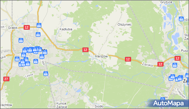 mapa Marszów, Marszów na mapie Targeo