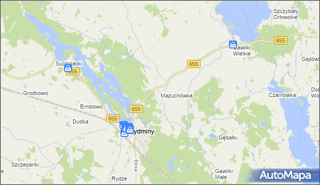 mapa Mazuchówka, Mazuchówka na mapie Targeo