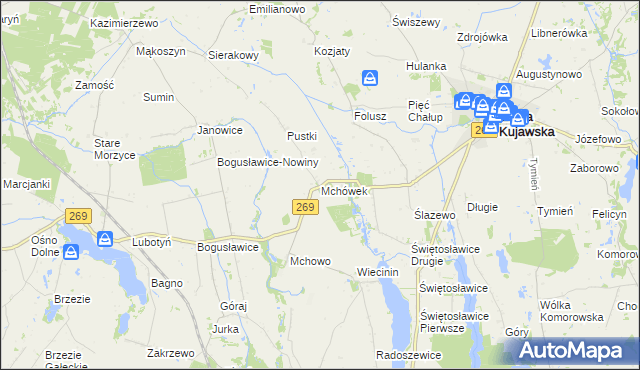 mapa Mchówek, Mchówek na mapie Targeo