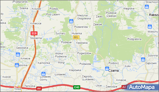 mapa Medynia Łańcucka, Medynia Łańcucka na mapie Targeo