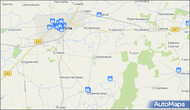 mapa Miastowice, Miastowice na mapie Targeo