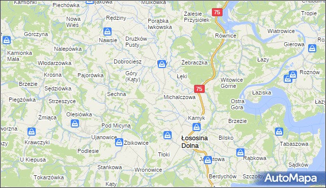 mapa Michalczowa, Michalczowa na mapie Targeo