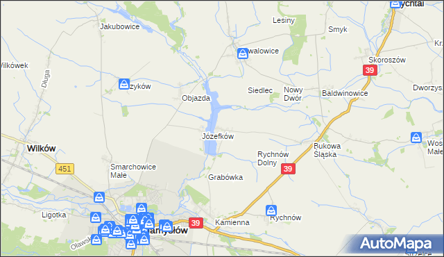 mapa Michalice, Michalice na mapie Targeo
