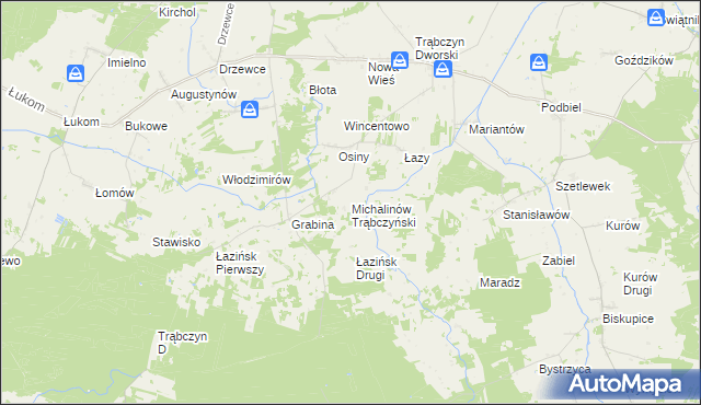 mapa Michalinów Trąbczyński, Michalinów Trąbczyński na mapie Targeo