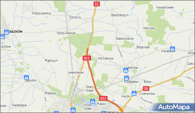 mapa Michałków, Michałków na mapie Targeo