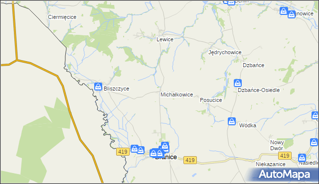 mapa Michałkowice, Michałkowice na mapie Targeo