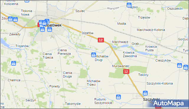 mapa Michałów Drugi, Michałów Drugi na mapie Targeo