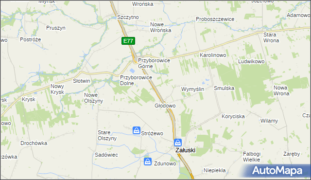 mapa Michałówek gmina Załuski, Michałówek gmina Załuski na mapie Targeo