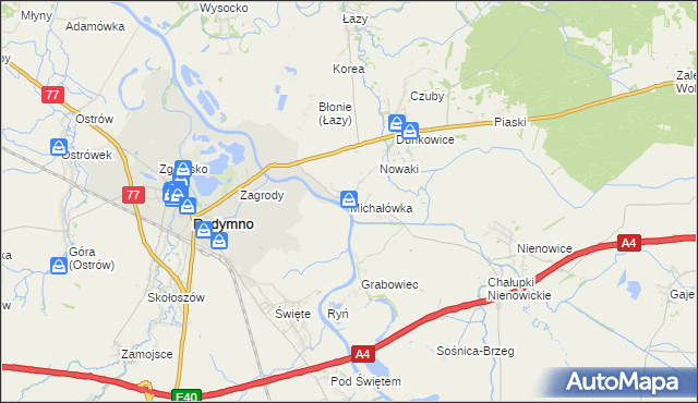 mapa Michałówka gmina Radymno, Michałówka gmina Radymno na mapie Targeo