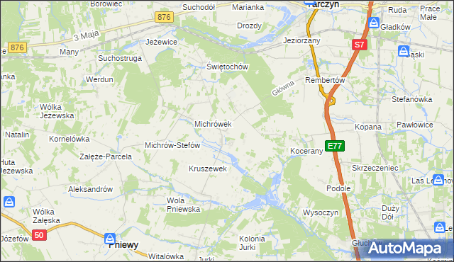 mapa Michrów, Michrów na mapie Targeo