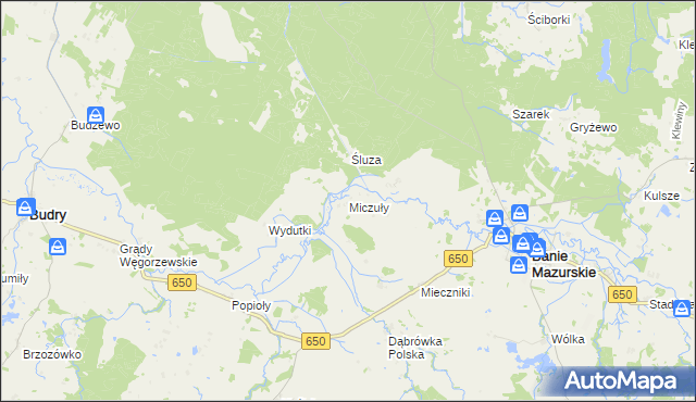 mapa Miczuły, Miczuły na mapie Targeo