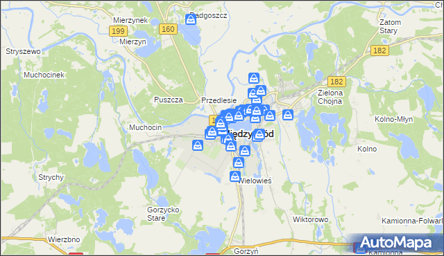 mapa Międzychód, Międzychód na mapie Targeo