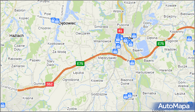 mapa Międzyświeć, Międzyświeć na mapie Targeo