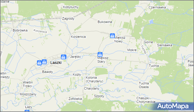 mapa Miękisz Stary, Miękisz Stary na mapie Targeo