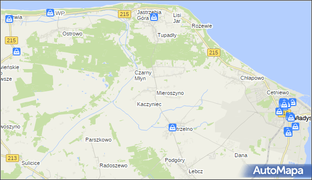 mapa Mieroszyno, Mieroszyno na mapie Targeo