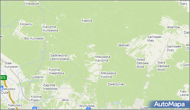 mapa Miłkowska Karczma, Miłkowska Karczma na mapie Targeo