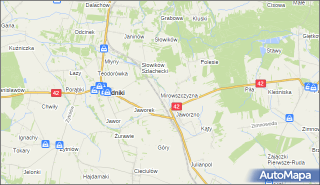 mapa Mirowszczyzna, Mirowszczyzna na mapie Targeo