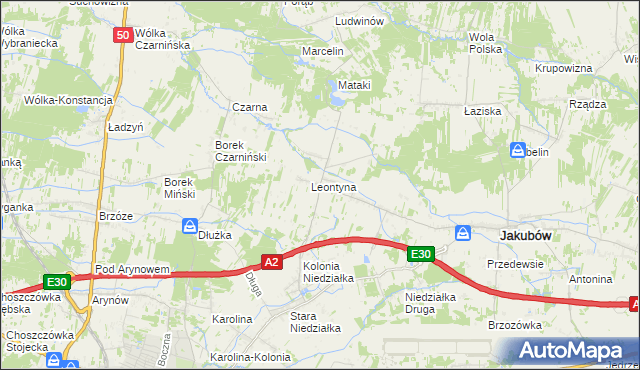 mapa Mistów, Mistów na mapie Targeo