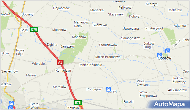 mapa Mnich-Probostwo, Mnich-Probostwo na mapie Targeo