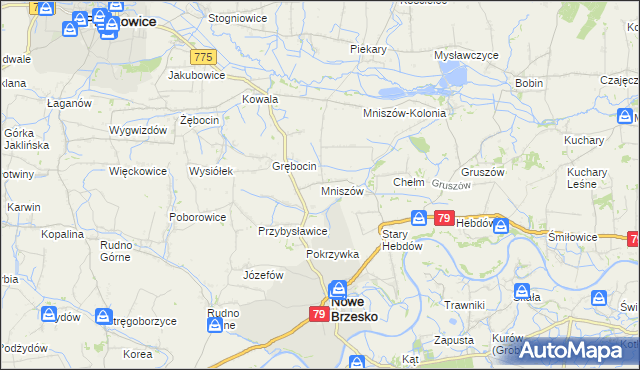 mapa Mniszów, Mniszów na mapie Targeo