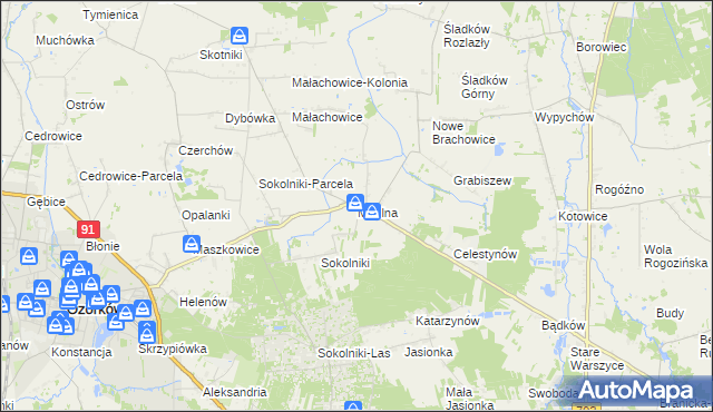 mapa Modlna, Modlna na mapie Targeo