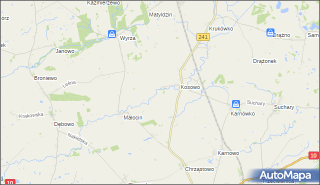 mapa Modrakowo, Modrakowo na mapie Targeo