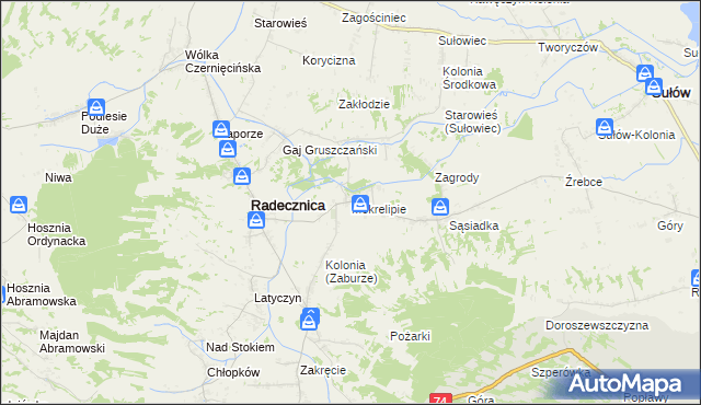 mapa Mokrelipie, Mokrelipie na mapie Targeo