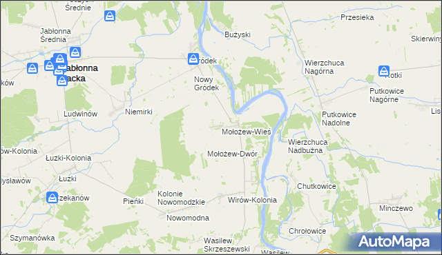 mapa Mołożew-Wieś, Mołożew-Wieś na mapie Targeo